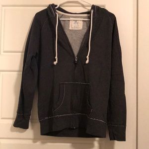 Aerie zip up gray hoodie